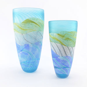 Medium Spring Tides Seashore Glass Tall Vase