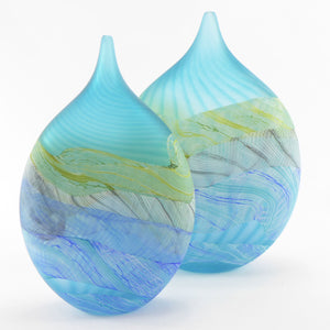 Small Spring Tides Seashore Glass Teardrop Vase