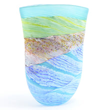 Load image into Gallery viewer, Small Waves Glass Flat Vase 1