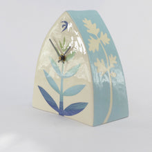 Load image into Gallery viewer, Fern clock blue