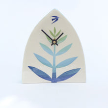 Load image into Gallery viewer, Fern clock blue
