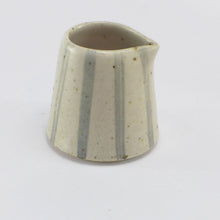 Load image into Gallery viewer, Blue grey stripe stoneware mini pourer