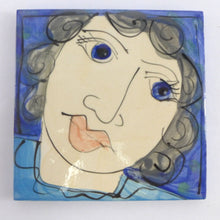 Load image into Gallery viewer, Blue and purple face coasters