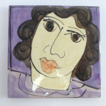 Load image into Gallery viewer, Blue and purple face coasters