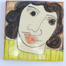 Load image into Gallery viewer, Red and orange face coasters