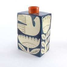 Load image into Gallery viewer, Dark blue rectangular bottle vase
