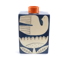 Load image into Gallery viewer, Dark blue rectangular bottle vase