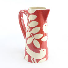 Load image into Gallery viewer, Dark red ava bird cone jug