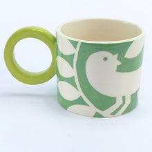 Load image into Gallery viewer, Green ava bird mug 2
