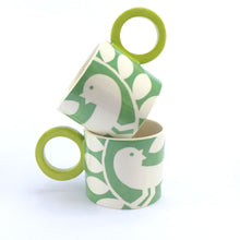 Load image into Gallery viewer, Green ava bird mug 2