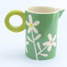 Load image into Gallery viewer, Green daisy baby jug