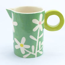 Load image into Gallery viewer, Green daisy baby jug
