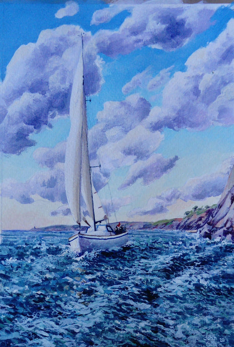 Sailing at The Dancing Beggars Original Painting