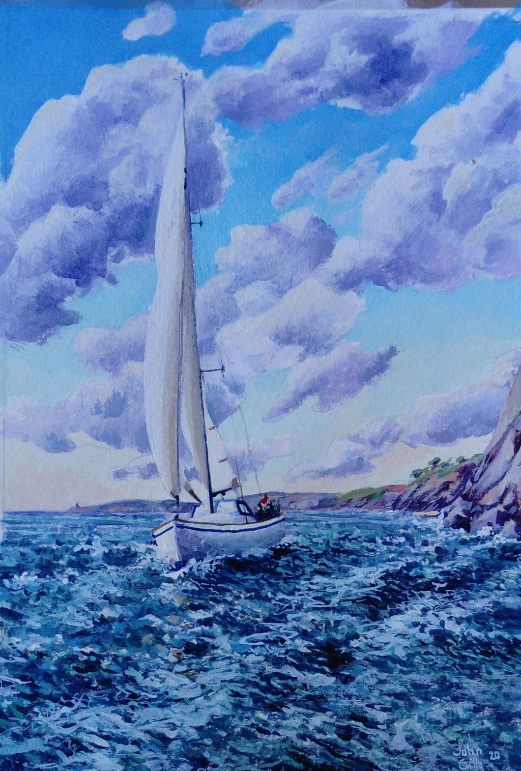 Sailing at The Dancing Beggars Original Painting