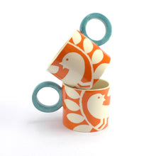 Load image into Gallery viewer, Orange ava bird mug 2
