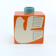 Load image into Gallery viewer, Orange rectangular bottle vase