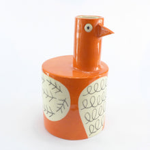 Load image into Gallery viewer, Orange large bird vase