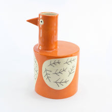 Load image into Gallery viewer, Orange large bird vase