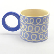 Load image into Gallery viewer, Pale blue squiggle mug