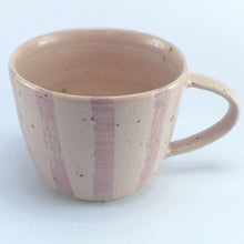 Load image into Gallery viewer, Pink stripe stoneware mug