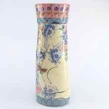 Load image into Gallery viewer, Figure large pale blue and pink vase