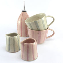 Load image into Gallery viewer, Pink stripe stoneware mug