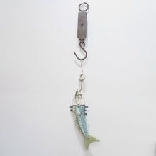 Load image into Gallery viewer, Turquoise and green fish with scales wallmount