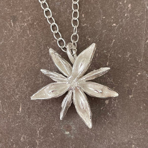 Silver star anise on 24" chain