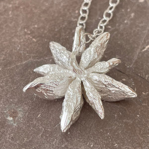 Silver star anise on 24" chain