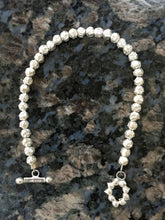 Load image into Gallery viewer, Silver peppercorn bracelet