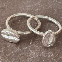 Load image into Gallery viewer, Silver coffee bean ring BXFH66