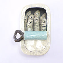 Load image into Gallery viewer, Ceramic wall hanging extra large sardine tin