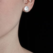 Load image into Gallery viewer, GCE12 Silver seed stud earrings