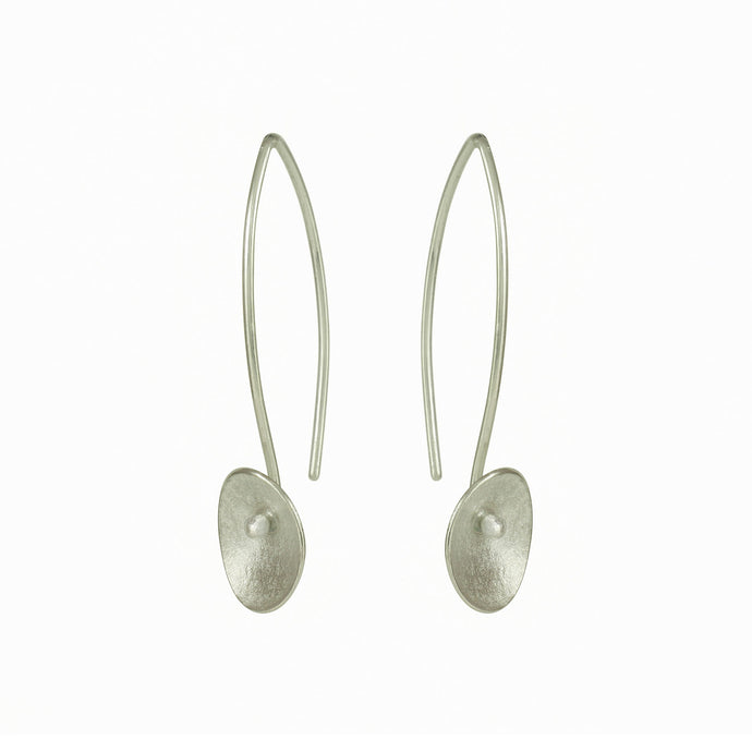 GCE13 Silver seed drop earrings