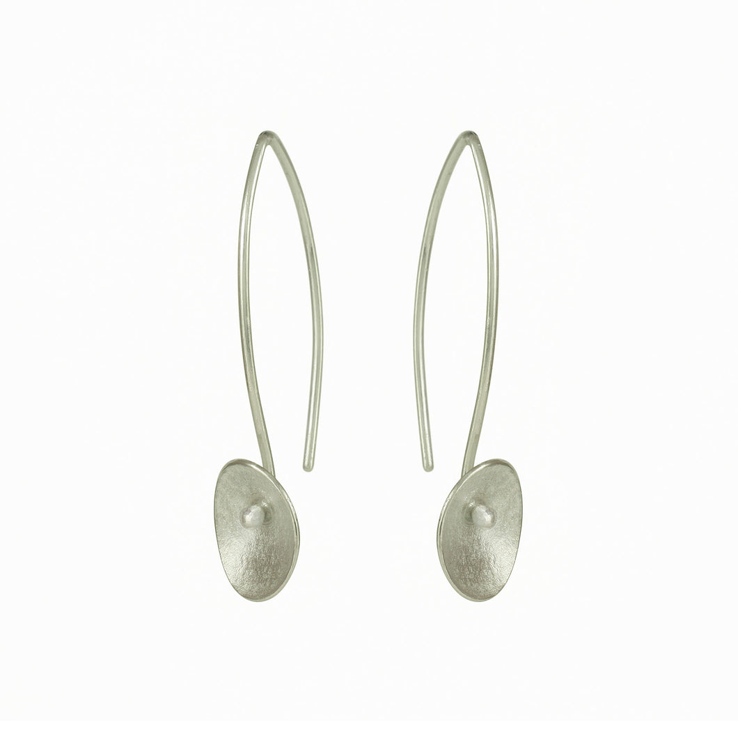GCE13 Silver seed drop earrings