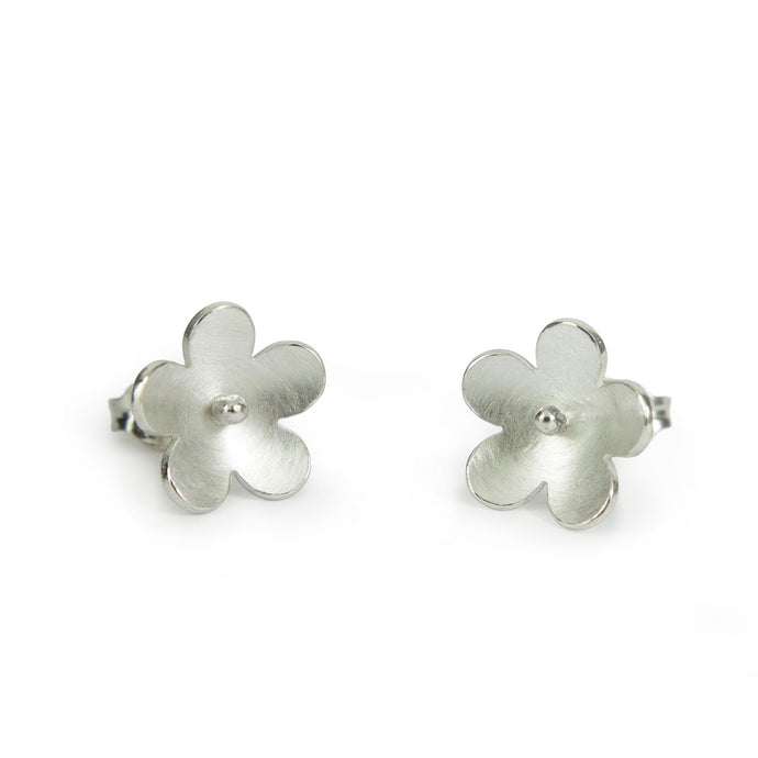 GCE33 Silver blossom stud earrings