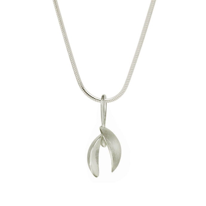 GCF2 Silver seed pod pendant