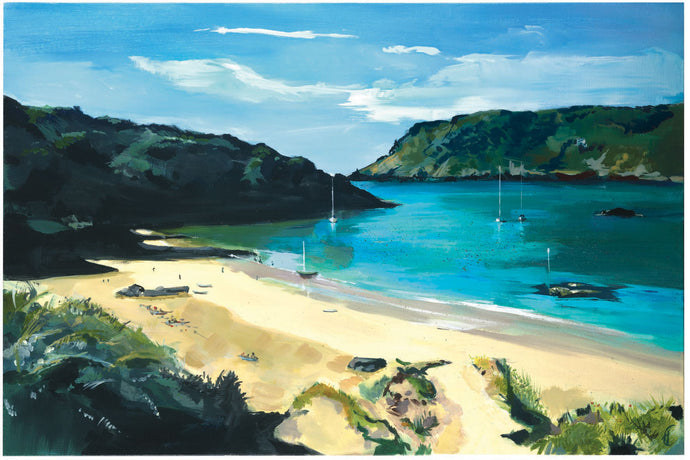 Sunny Cove Salcombe Limited Edition - large framed