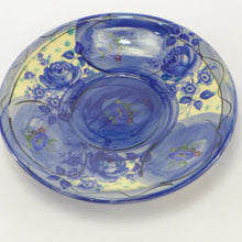 Load image into Gallery viewer, Blue cup and saucer turquoise spots