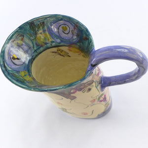 Figure large jug teal and purple