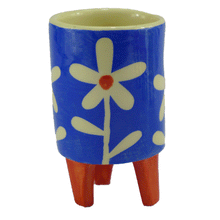 Load image into Gallery viewer, Blue daisy baby planter