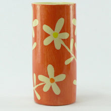 Load image into Gallery viewer, Red daisy small cylinder vase