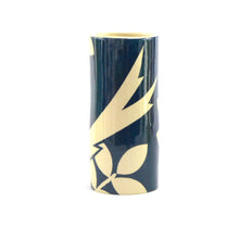 Load image into Gallery viewer, Teal ava bird small cylinder vase