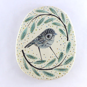 Bird and branches plaque 1009