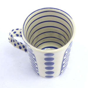 Blue squiggle and spot mug