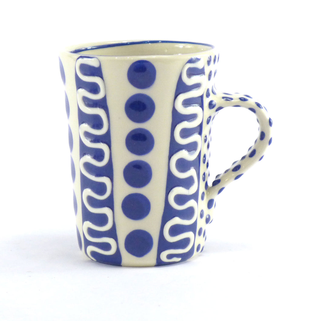 Blue squiggle and spot mug
