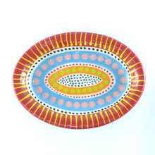 Load image into Gallery viewer, Red edge oval platter